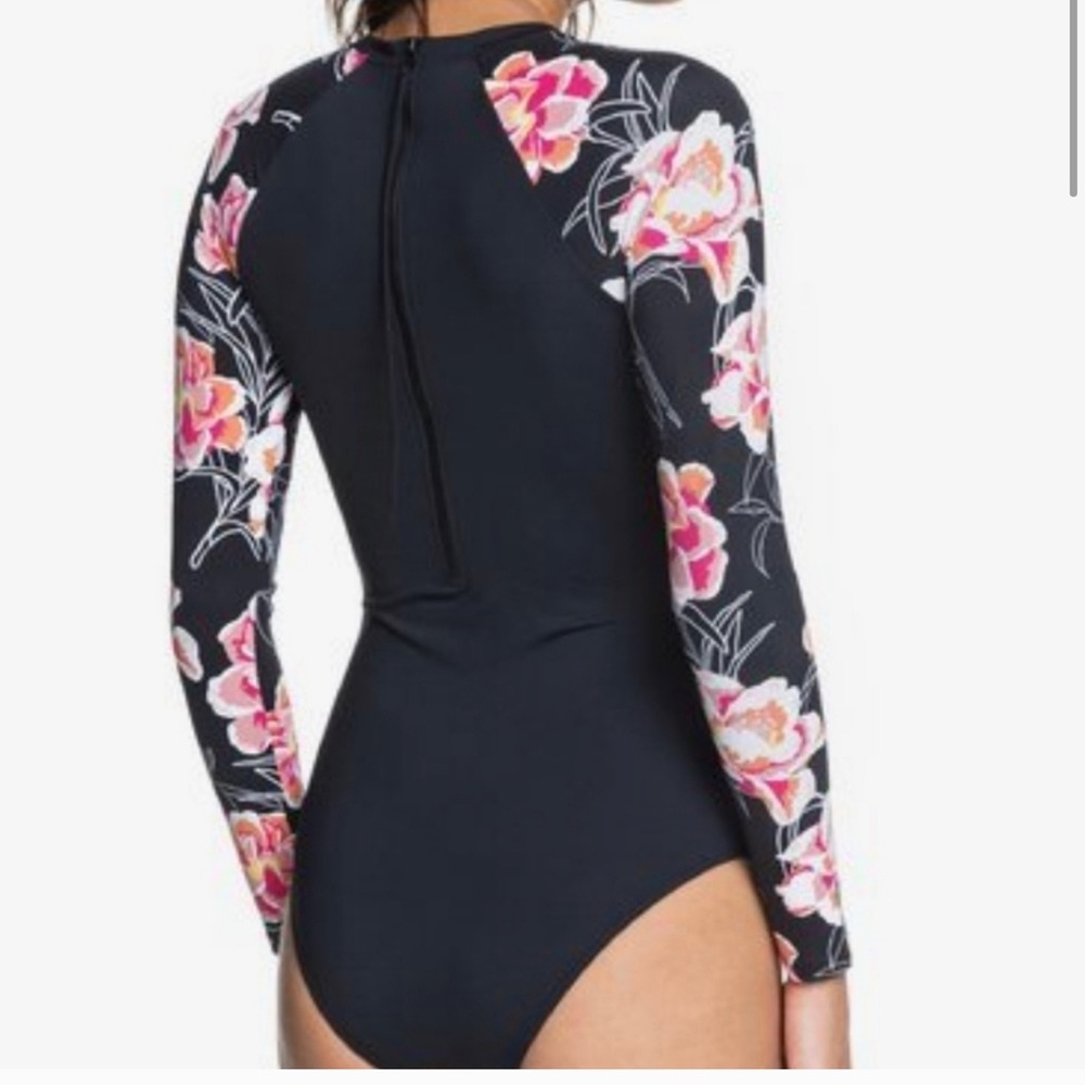 Roxy One-piece Rashguard Floral Swimsuit - Picture 5 of 9